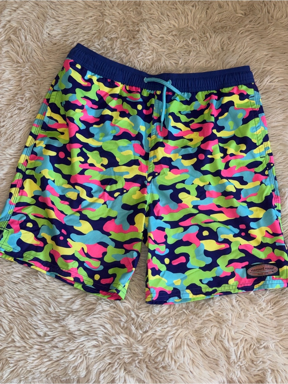 🐳Vineyard Vines Neon Camo Board Shorts - Navy, Lime, Pink, Aqua, Yellow